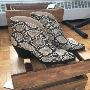 Vegan Snakeskin Booties